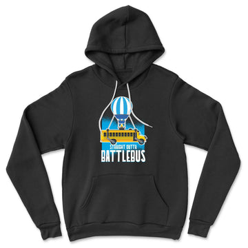 Straight Outta Battle Bus Hoodie in Black color